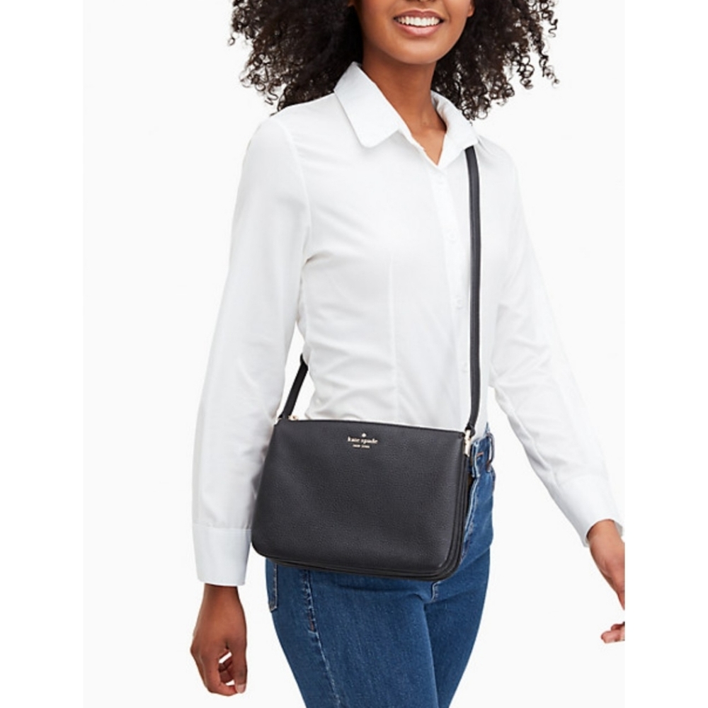🆕️ kate spade "Leila" Triple Gusset Crossbody - Picture 2 of 9